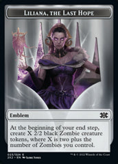 Liliana, the Last Hope Emblem // Spirit (002) Double-Sided Token [Double Masters 2022 Tokens] | Dragon's Lair Comics and Fantasy Houston TX