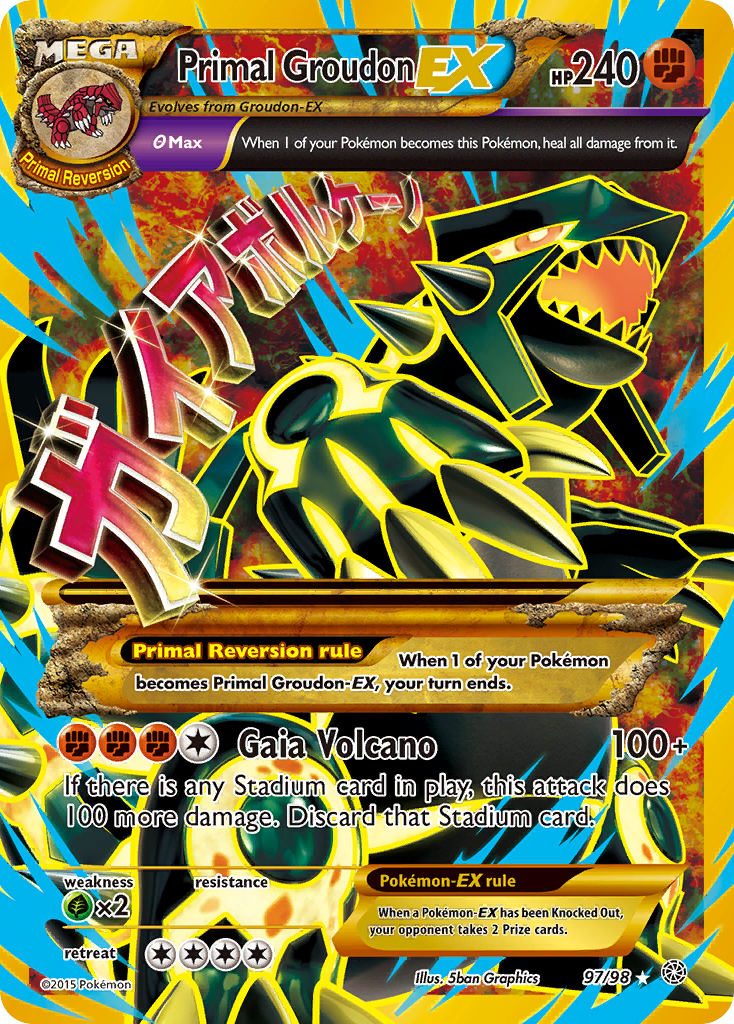 Primal Groudon EX (97/98) [XY: Ancient Origins] | Dragon's Lair Comics and Fantasy Houston TX
