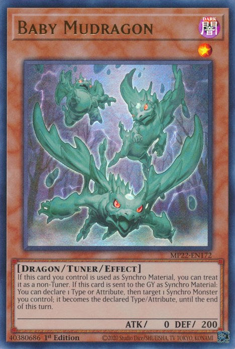 Baby Mudragon [MP22-EN172] Ultra Rare | Dragon's Lair Comics and Fantasy Houston TX
