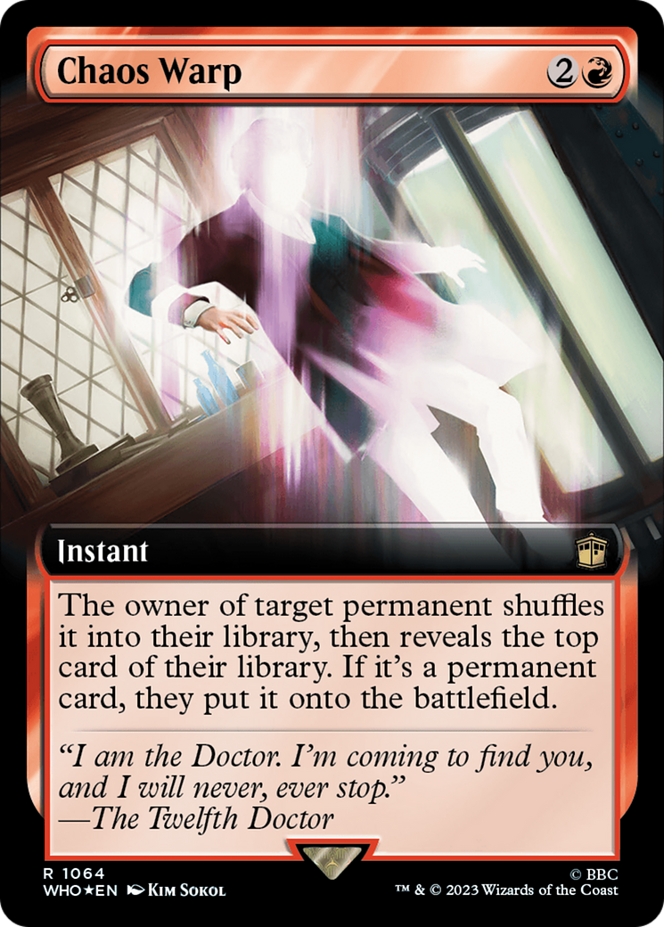 Chaos Warp (Extended Art) (Surge Foil) [Doctor Who] | Dragon's Lair Comics and Fantasy Houston TX
