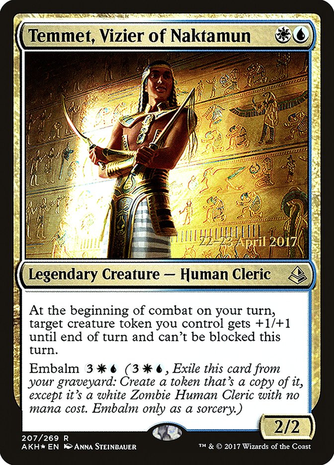 Temmet, Vizier of Naktamun [Amonkhet Prerelease Promos] | Dragon's Lair Comics and Fantasy Houston TX