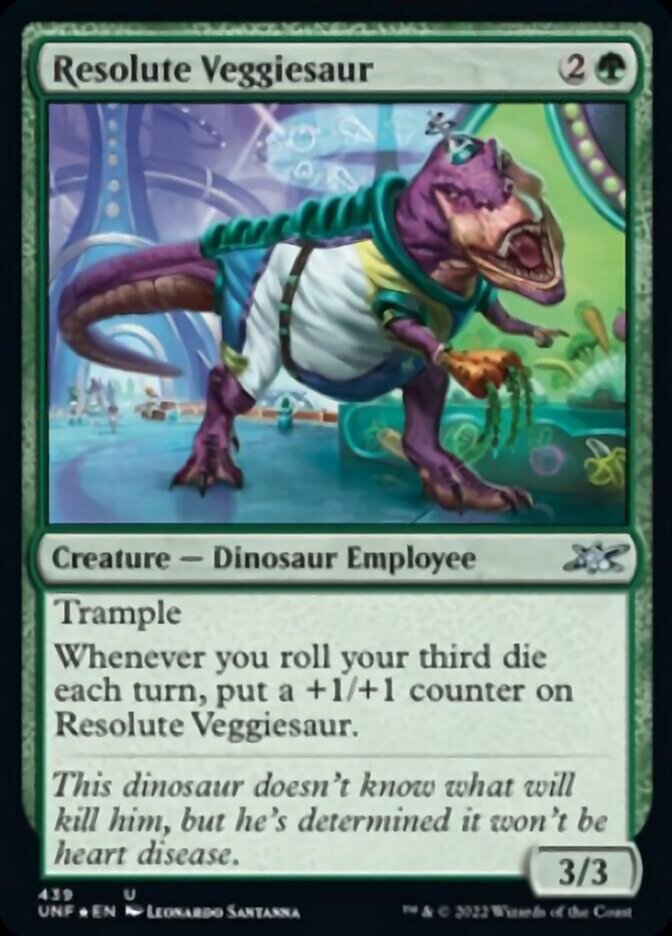 Resolute Veggiesaur (Galaxy Foil) [Unfinity] | Dragon's Lair Comics and Fantasy Houston TX