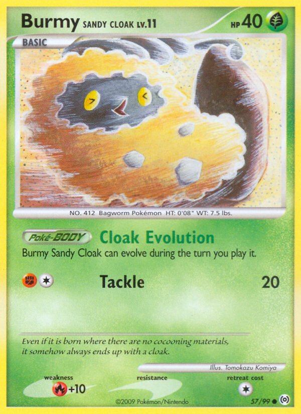 Burmy Sandy Cloak (57/99) [Platinum: Arceus] | Dragon's Lair Comics and Fantasy Houston TX