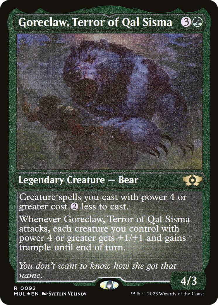 Goreclaw, Terror of Qal Sisma (Foil Etched) [Multiverse Legends] | Dragon's Lair Comics and Fantasy Houston TX