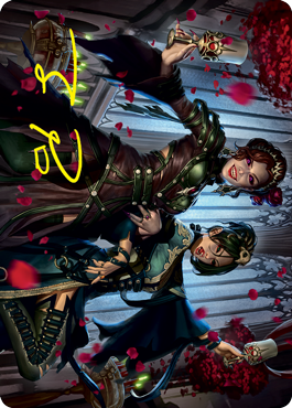 Falkenrath Celebrants 2 Art Card (Gold-Stamped Signature) [Innistrad: Crimson Vow Art Series] | Dragon's Lair Comics and Fantasy Houston TX