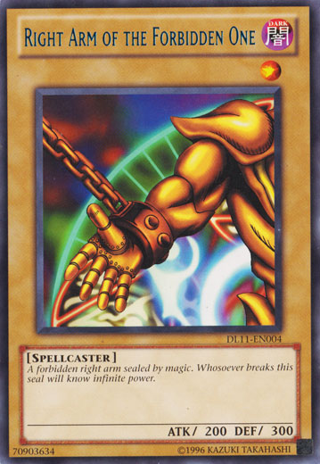 Right Arm of the Forbidden One (Blue) [DL11-EN004] Rare | Dragon's Lair Comics and Fantasy Houston TX