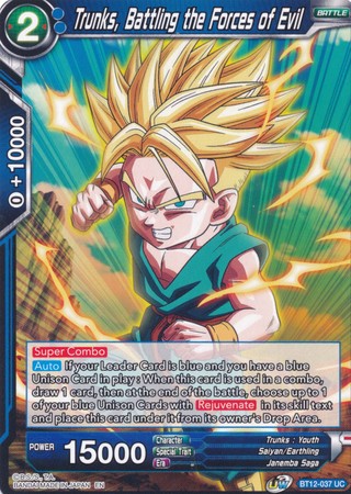 Trunks, Battling the Forces of Evil (BT12-037) [Vicious Rejuvenation] | Dragon's Lair Comics and Fantasy Houston TX