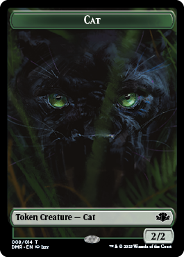 Zombie // Cat (008) Double-Sided Token [Dominaria Remastered Tokens] | Dragon's Lair Comics and Fantasy Houston TX