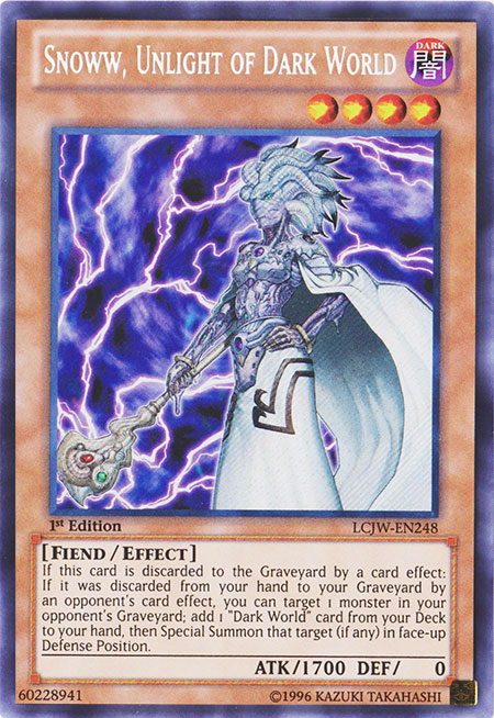 Snoww, Unlight of Dark World [LCJW-EN248] Secret Rare | Dragon's Lair Comics and Fantasy Houston TX