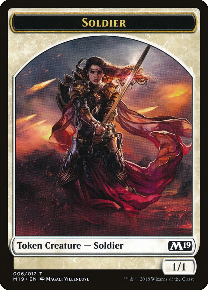 Soldier Token [Core Set 2019 Tokens] | Dragon's Lair Comics and Fantasy Houston TX
