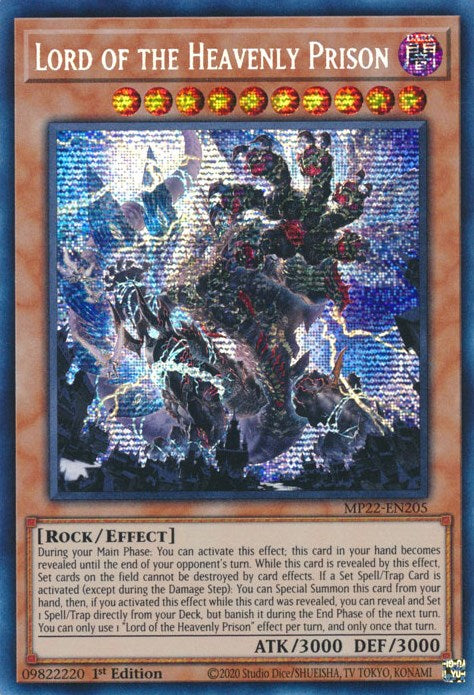 Lord of the Heavenly Prison [MP22-EN205] Prismatic Secret Rare | Dragon's Lair Comics and Fantasy Houston TX