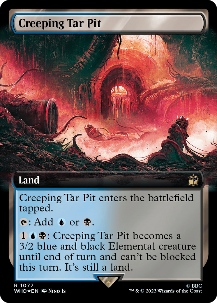 Creeping Tar Pit (Extended Art) (Surge Foil) [Doctor Who] | Dragon's Lair Comics and Fantasy Houston TX