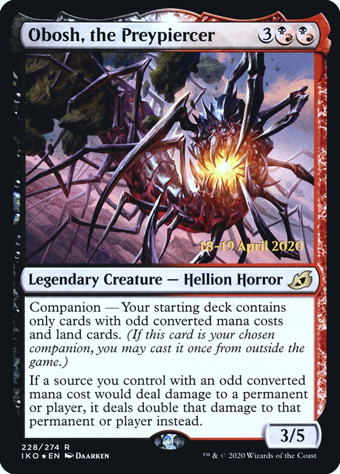 Obosh, the Preypiercer [Ikoria: Lair of Behemoths Prerelease Promos] | Dragon's Lair Comics and Fantasy Houston TX