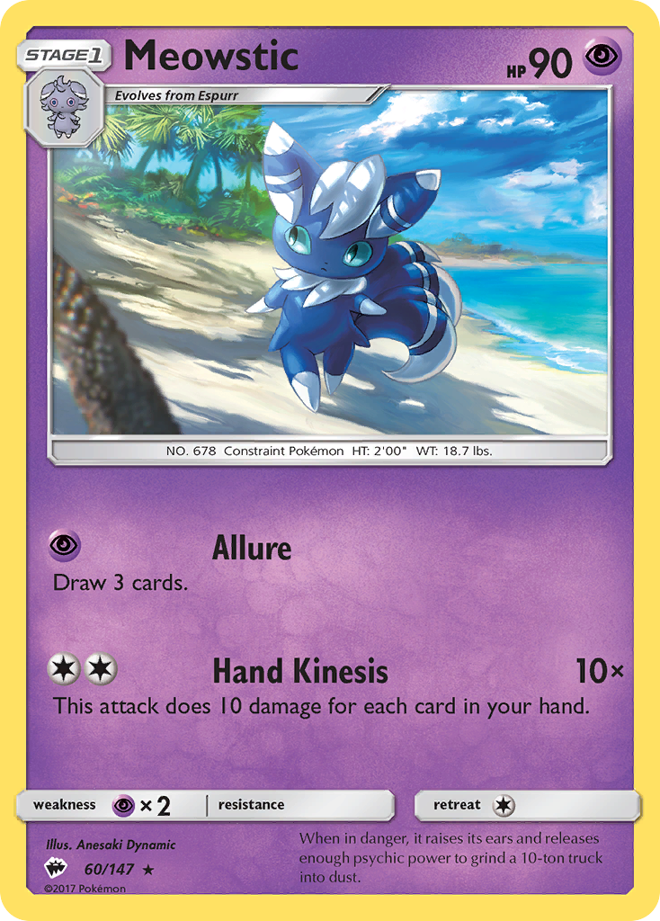 Meowstic (60/147) [Sun & Moon: Burning Shadows] | Dragon's Lair Comics and Fantasy Houston TX