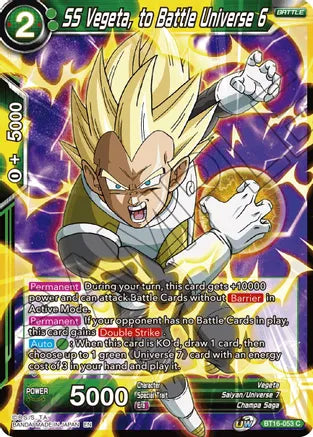 SS Vegeta, to Battle Universe 6 (BT16-053) [Realm of the Gods] | Dragon's Lair Comics and Fantasy Houston TX