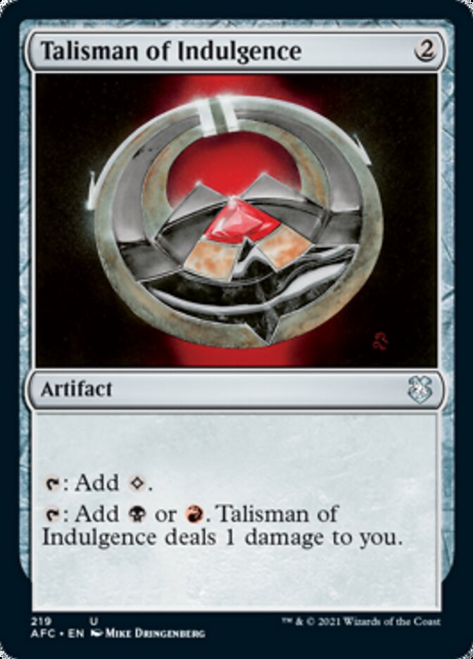 Talisman of Indulgence [Dungeons & Dragons: Adventures in the Forgotten Realms Commander] | Dragon's Lair Comics and Fantasy Houston TX