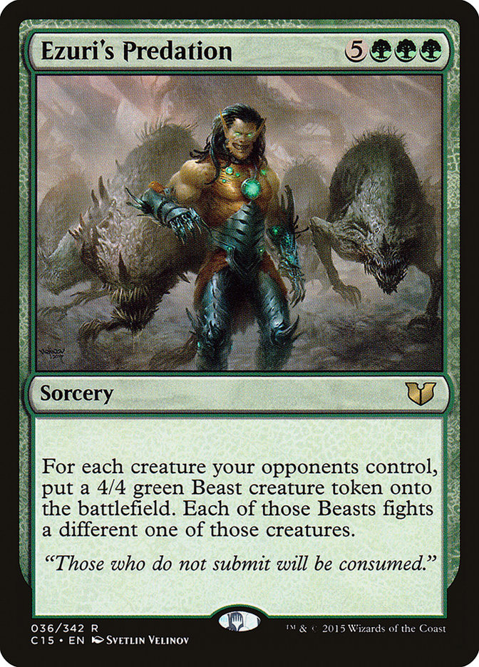 Ezuri's Predation [Commander 2015] | Dragon's Lair Comics and Fantasy Houston TX