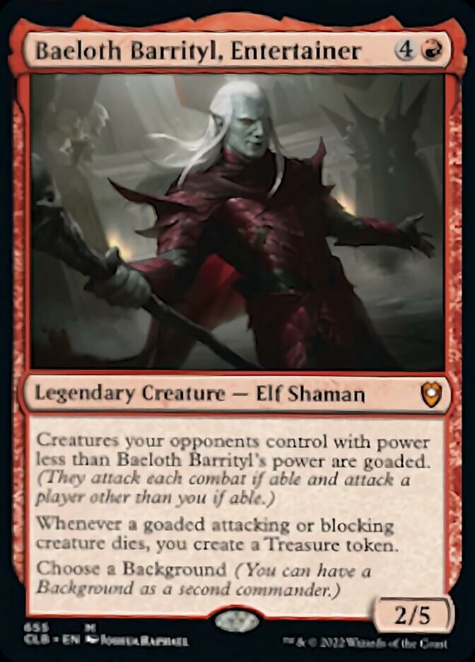 Baeloth Barrityl, Entertainer [Commander Legends: Battle for Baldur's Gate] | Dragon's Lair Comics and Fantasy Houston TX