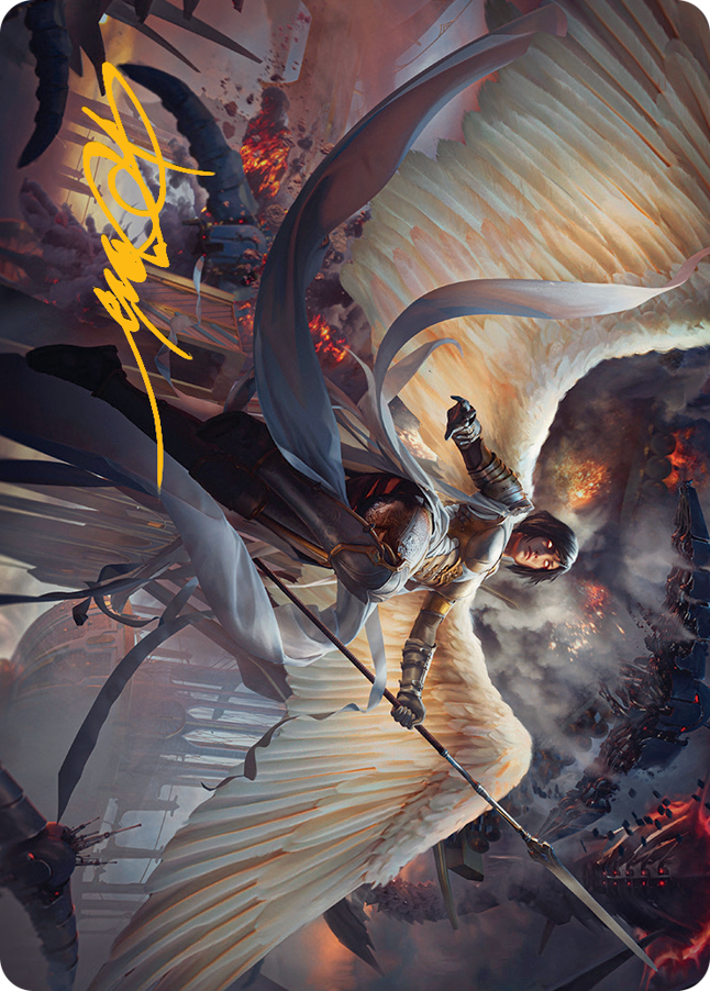Serra Faithkeeper Art Card (Gold-Stamped Signature) [March of the Machine Art Series] | Dragon's Lair Comics and Fantasy Houston TX