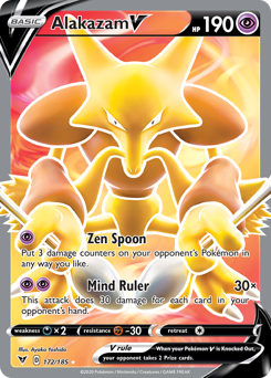 Alakazam V (172/185) [Sword & Shield: Vivid Voltage] | Dragon's Lair Comics and Fantasy Houston TX