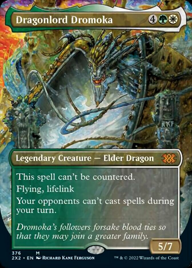 Dragonlord Dromoka (Borderless Alternate Art) [Double Masters 2022] | Dragon's Lair Comics and Fantasy Houston TX
