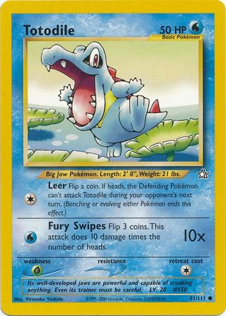 Totodile (81/111) [Neo Genesis Unlimited] | Dragon's Lair Comics and Fantasy Houston TX
