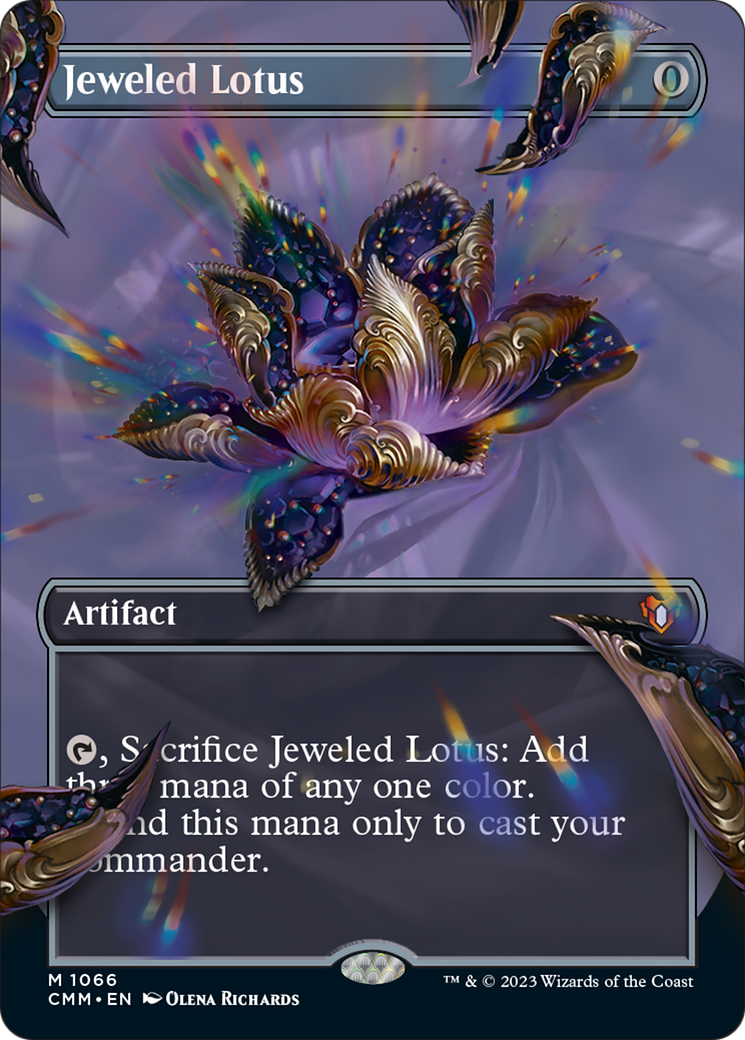 Jeweled Lotus (Borderless Textured Foil Frame Break) [Commander Masters] | Dragon's Lair Comics and Fantasy Houston TX