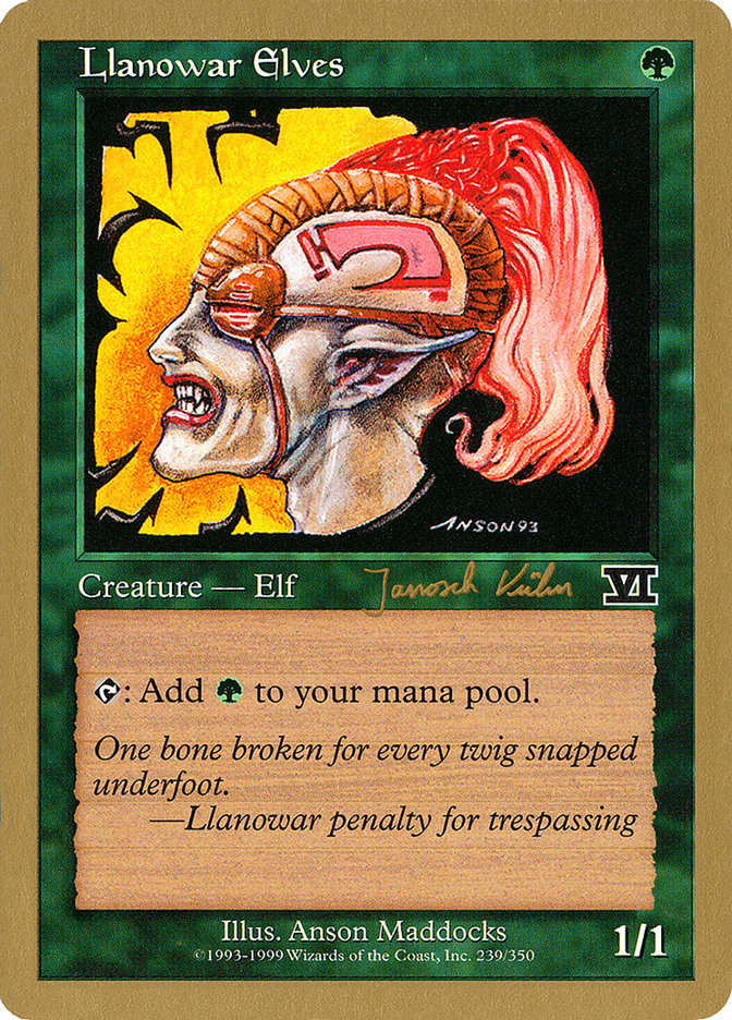 Llanowar Elves (Janosch Kuhn) [World Championship Decks 2000] | Dragon's Lair Comics and Fantasy Houston TX