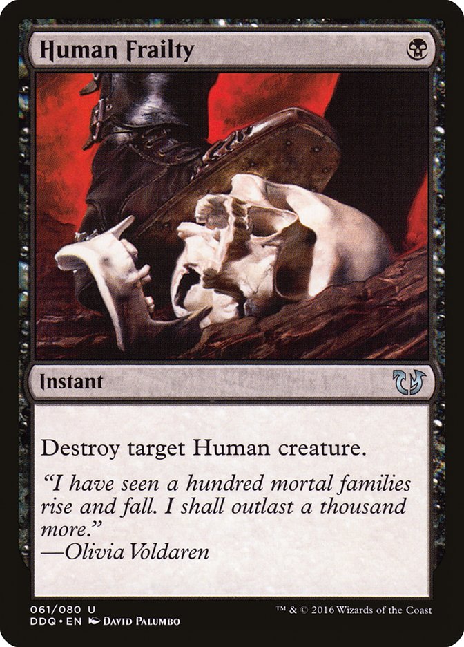 Human Frailty [Duel Decks: Blessed vs. Cursed] | Dragon's Lair Comics and Fantasy Houston TX