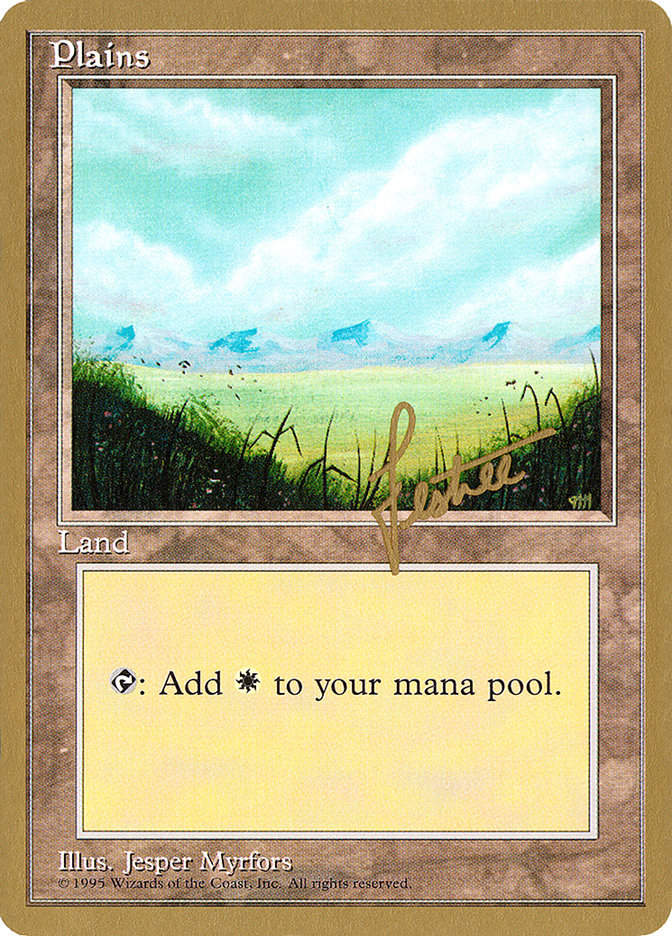 Plains (bl366) (Bertrand Lestree) [Pro Tour Collector Set] | Dragon's Lair Comics and Fantasy Houston TX