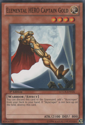 Elemental HERO Captain Gold [LCGX-EN026] Common | Dragon's Lair Comics and Fantasy Houston TX