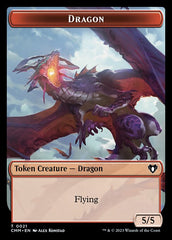Thopter // Dragon (0021) Double-Sided Token [Commander Masters Tokens] | Dragon's Lair Comics and Fantasy Houston TX