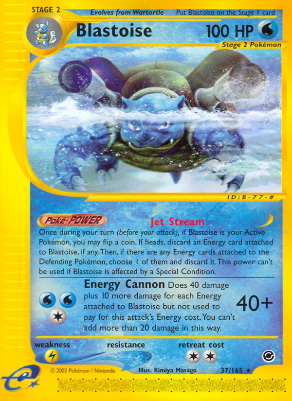 Blastoise (37/165) [Expedition: Base Set] | Dragon's Lair Comics and Fantasy Houston TX