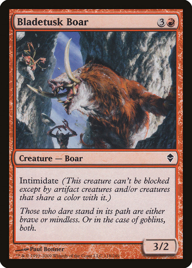 Bladetusk Boar [Zendikar] | Dragon's Lair Comics and Fantasy Houston TX