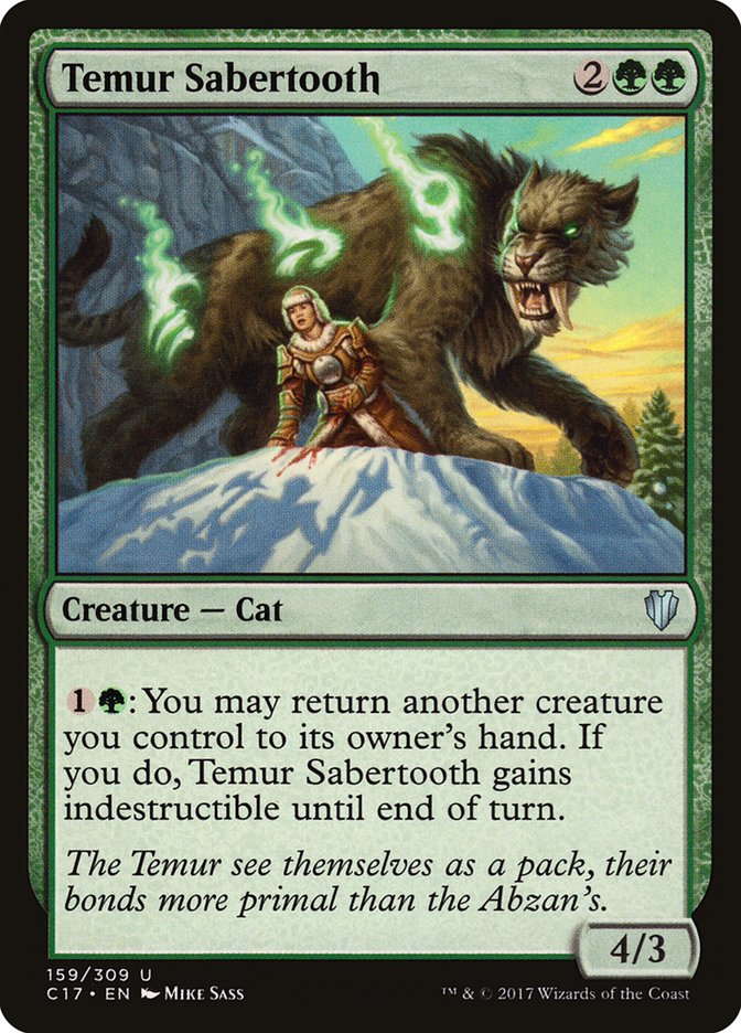 Temur Sabertooth [Commander 2017] | Dragon's Lair Comics and Fantasy Houston TX