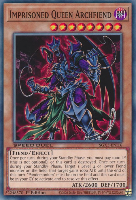 Imprisoned Queen Archfiend [SGX3-ENI16] Common | Dragon's Lair Comics and Fantasy Houston TX