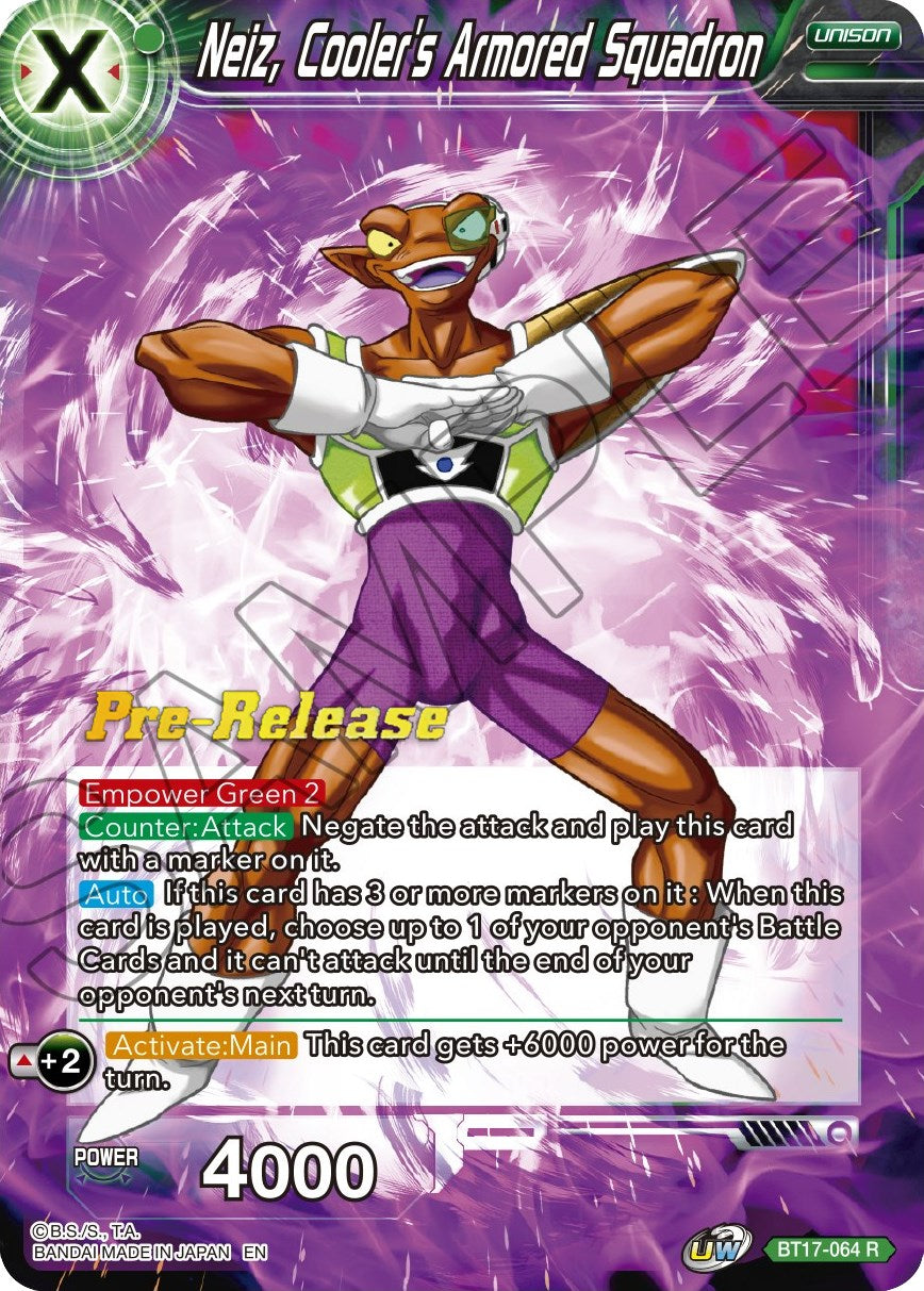 Neiz, Cooler's Armored Squadron (BT17-064) [Ultimate Squad Prerelease Promos] | Dragon's Lair Comics and Fantasy Houston TX
