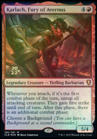 Karlach, Fury of Avernus [Commander Legends: Battle for Baldur's Gate Prerelease Promos] | Dragon's Lair Comics and Fantasy Houston TX
