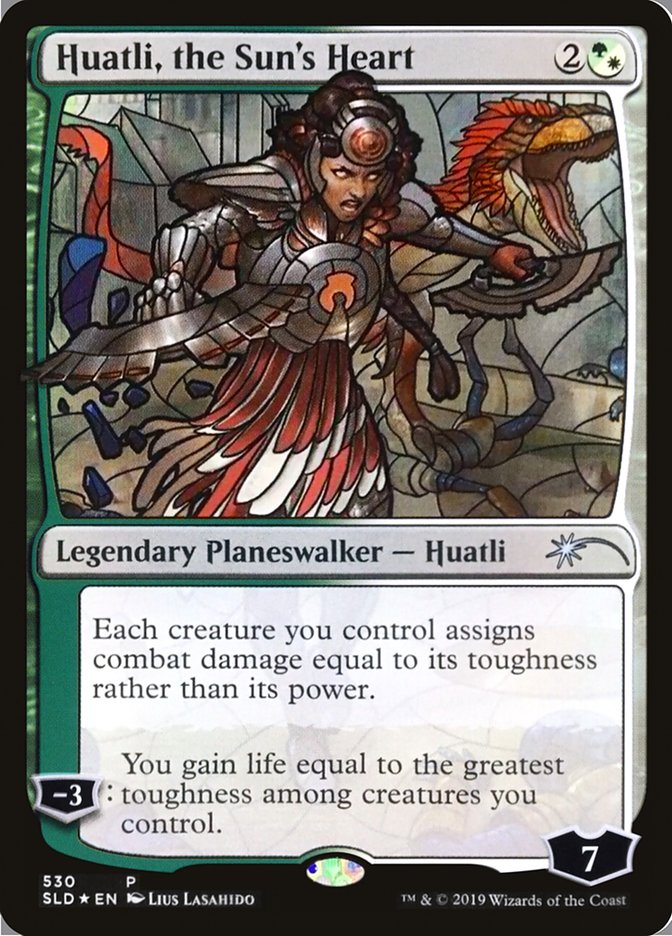 Huatli, the Sun's Heart (Stained Glass) [Secret Lair Drop Promos] | Dragon's Lair Comics and Fantasy Houston TX