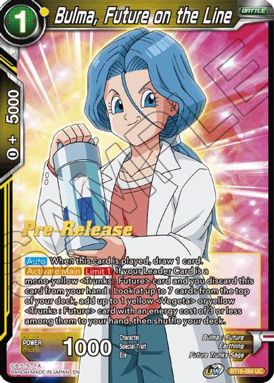 Bulma, Future on the Line (BT16-084) [Realm of the Gods Prerelease Promos] | Dragon's Lair Comics and Fantasy Houston TX