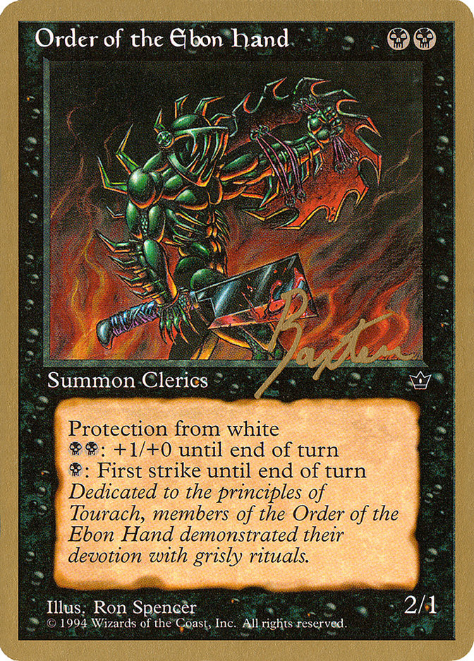 Order of the Ebon Hand (Spencer) (George Baxter) [Pro Tour Collector Set] | Dragon's Lair Comics and Fantasy Houston TX