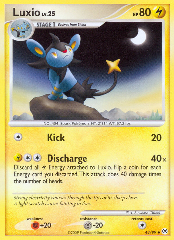 Luxio (43/99) [Platinum: Arceus] | Dragon's Lair Comics and Fantasy Houston TX