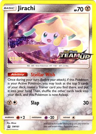 Jirachi (SM161) (Staff) [Sun & Moon: Black Star Promos] | Dragon's Lair Comics and Fantasy Houston TX