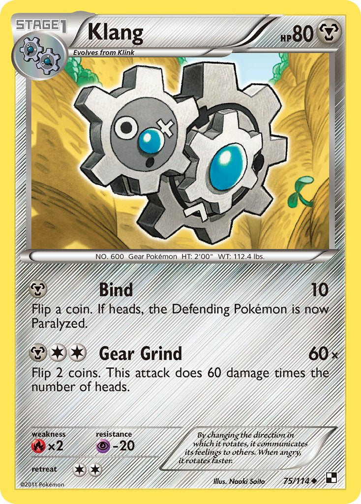 Klang (75/114) (Cracked Ice Holo) (Blister Exclusive) [Black & White: Base Set] | Dragon's Lair Comics and Fantasy Houston TX