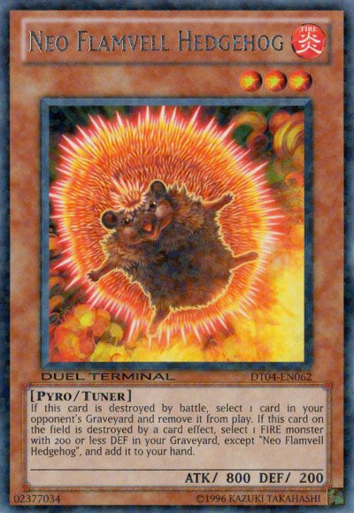 Neo Flamvell Hedgehog [DT04-EN062] Rare | Dragon's Lair Comics and Fantasy Houston TX