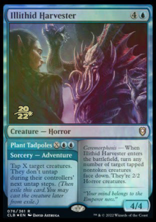 Illithid Harvester // Plant Tadpoles [Commander Legends: Battle for Baldur's Gate Prerelease Promos] | Dragon's Lair Comics and Fantasy Houston TX
