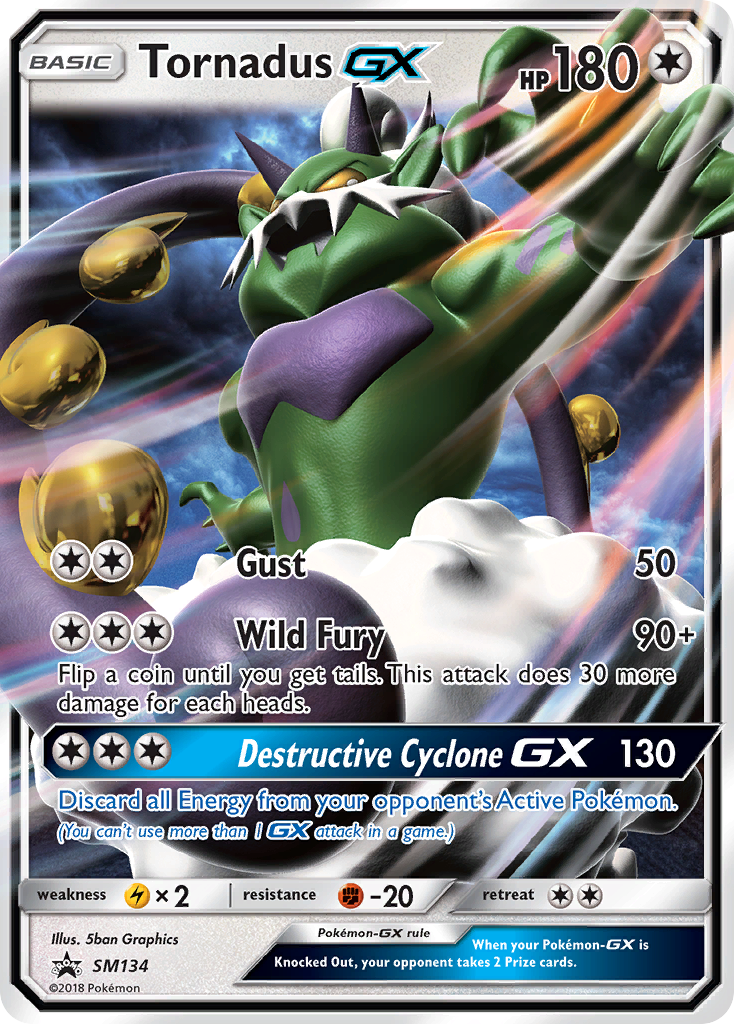 Tornadus GX (SM134) [Sun & Moon: Black Star Promos] | Dragon's Lair Comics and Fantasy Houston TX
