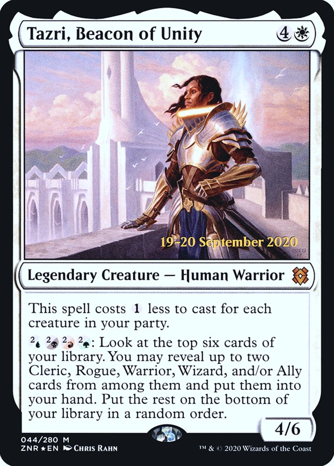 Tazri, Beacon of Unity [Zendikar Rising Prerelease Promos] | Dragon's Lair Comics and Fantasy Houston TX