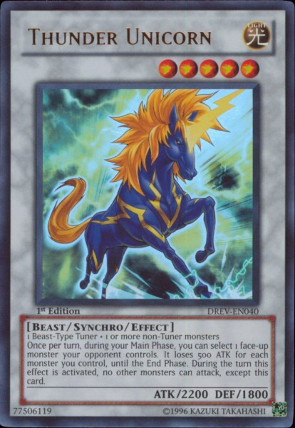 Thunder Unicorn [DREV-EN040] Ultra Rare | Dragon's Lair Comics and Fantasy Houston TX