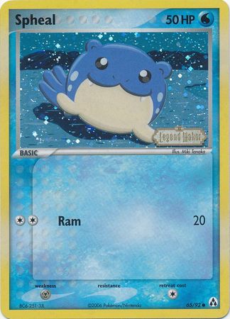 Spheal (65/92) (Stamped) [EX: Legend Maker] | Dragon's Lair Comics and Fantasy Houston TX